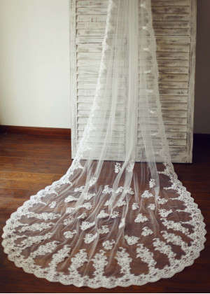 Beautil Lace Tulle Long Veil
